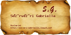Sárvári Gabriella névjegykártya