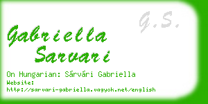 gabriella sarvari business card