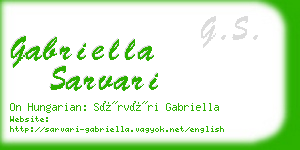 gabriella sarvari business card